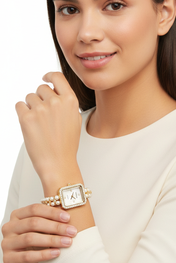 Relógio Feminino Montreval Pearl – Elegância Minimalista