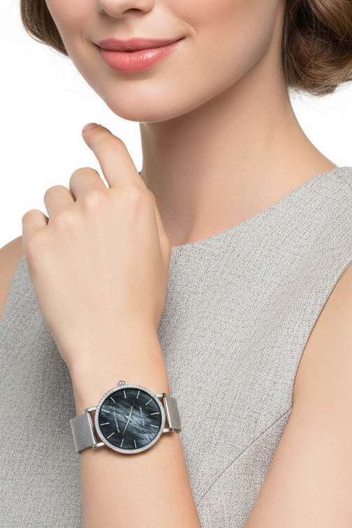 Relógio Feminino Montreval Sereia – Design Atemporal em Aço