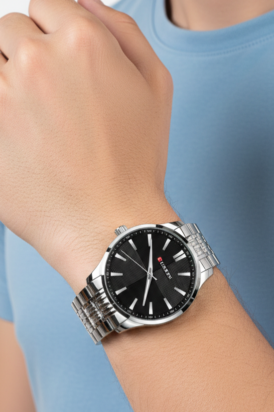Relógio Masculino Montreval Omega Line – Design Atemporal em Aço