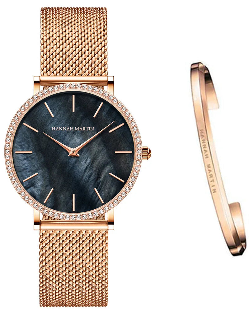 Relógio Feminino Montreval Silver Core + Bracelete Feminino Rígido Gold Montreval