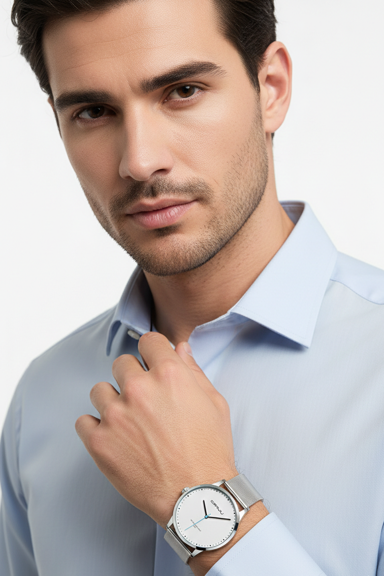 Relógio Masculino Montreval Crown – Design Atemporal em Aço