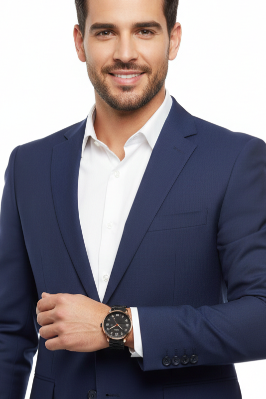 Relógio Masculino Montreval Noble – Design Atemporal em Aço