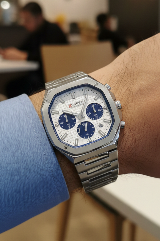 Relógio Masculino Montreval Everest Pro – Design Atemporal em Aço