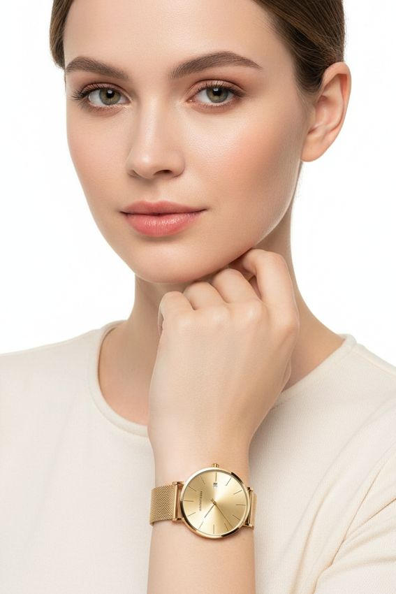 Relógio Feminino Montreval Pearl – Design Atemporal em Aço