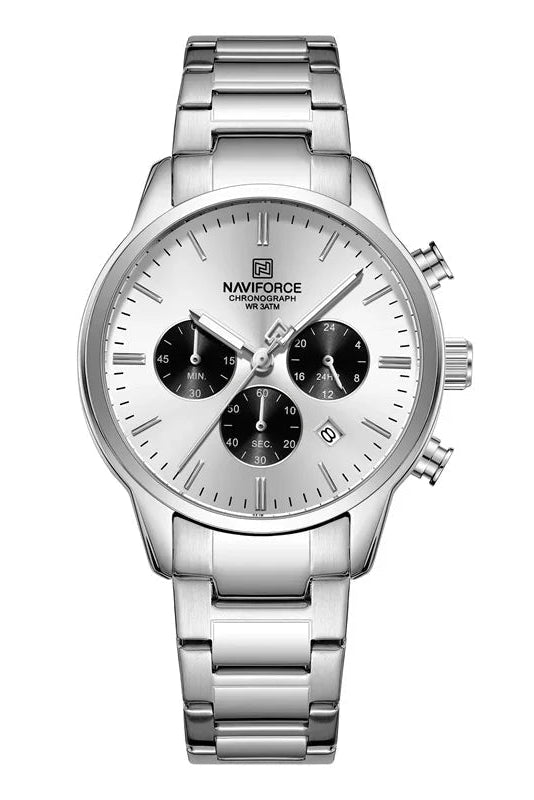 Relógio Masculino Montreval Silver Thunder – Design Atemporal em Aço