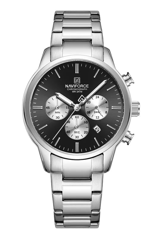 Relógio Masculino Montreval Silver Thunder – Design Atemporal em Aço